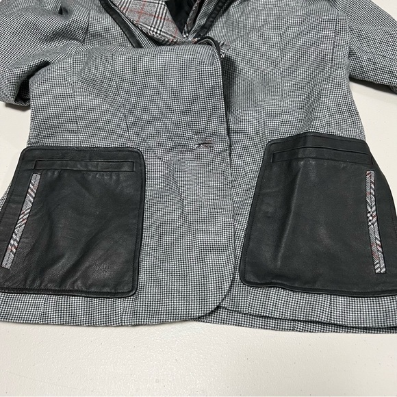 L.A.M.B. Mixed Media Tweed Check Single Button Blazer - Picture 9 of 16